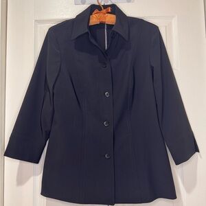 Peace of Cloth Black Women's Blazer Jacket. 4 button. Size Small. EUC.